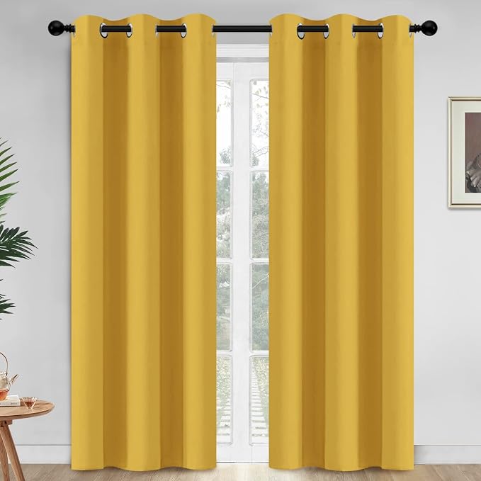 Yakamok Blackout Curtains Room Darkening Thermal Insulated Window Panels by Yakamok