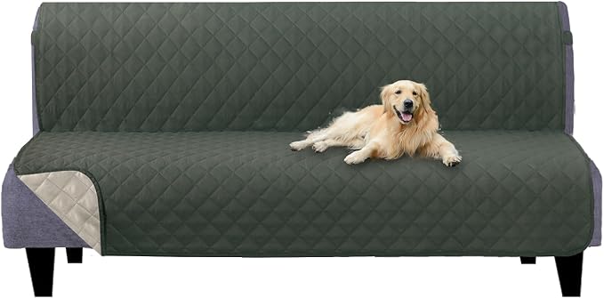 U-NICE HOME Futon Sofa Covers Reversible Sofa Slipcover Armless Cover Furniture by U-NICEHOME