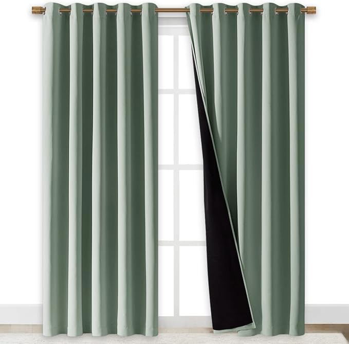 NICETOWN 100% Blackout Window Curtain Panels, Cold and Full Light Blocking - Image 2