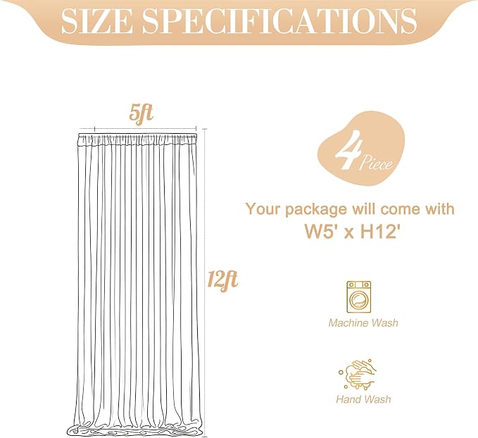 20ft x 12ft Pink Tulle Backdrop Curtain - Image 7