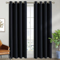 BGment Black Blackout Curtains 84 Inch Long by BGment