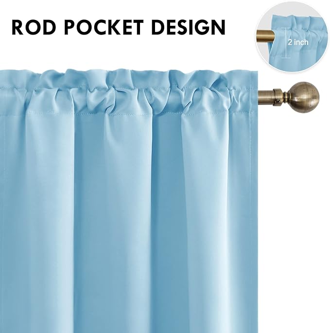 DWCN Blackout Curtains for Bedroom – Thermal Insulated Room Darkening Drapes - Image 4