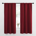 NICETOWN Christmas Burgundy Curtains Blackout Drape Panels by NICETOWN