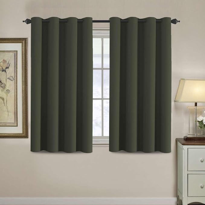 H.VERSAILTEX Blackout Curtain for Living Room Small Window Kitchen Blackout by HVERSAILTEX