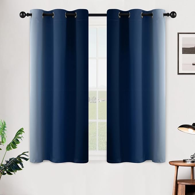 SimpleHome Ombre Room Darkening Curtains 45 inches Length - Image 2
