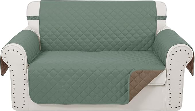 Reversible Loveseat Sofa Covers Couch Cover Furniture Protector by LuxshareHome