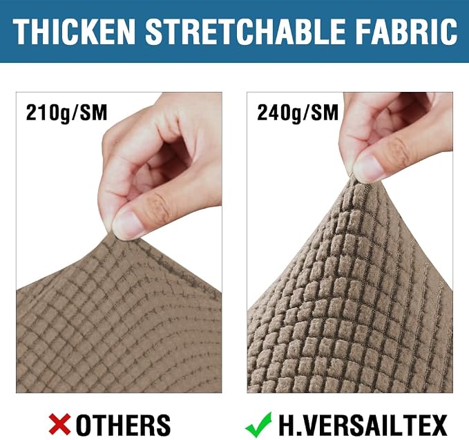 H.VERSAILTEX 3 Piece Stretch Sofa Covers - Image 3