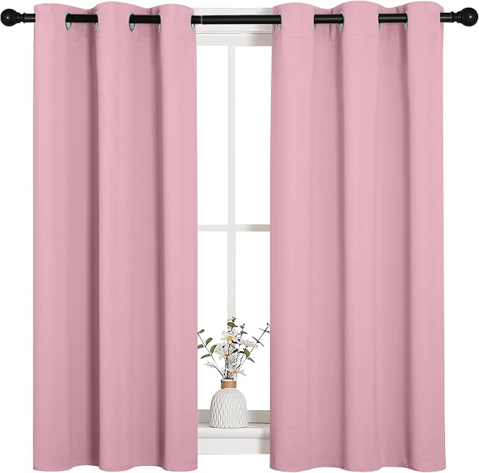 NICETOWN Bedroom Curtain Panels Blackout Draperies, Thermal Insulated Solid - Image 2