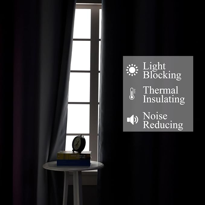 Estelar Textiler Purple and Grey Ombre Blackout Curtains 90 Inches Long 2 - Image 3