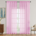 OVZME Light Pink Bedroom Curtains 2 Panel Sets 90 Inch Length, 59 Inch Extra by OVZME