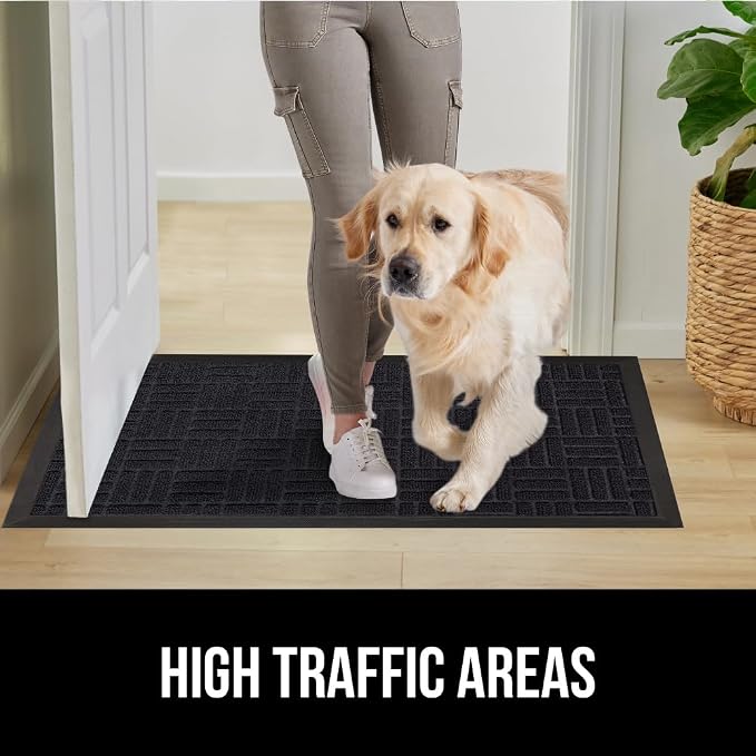 GORILLA GRIP 100% Waterproof All-Season WeatherMAX Doormat, US Designed Natural - Image 6