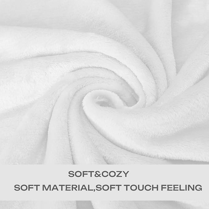 Christmas White Throw Blanket, Super Soft Cozy Blanket - Image 5
