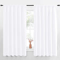 NICETOWN White Curtains, 50% Light Blocking Curtain Panels by NICETOWN