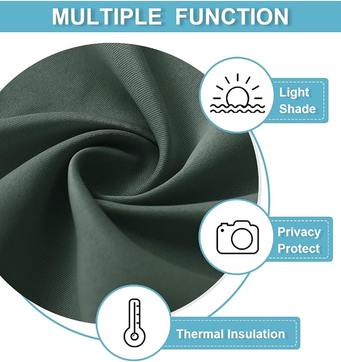 RYB HOME Cafe Blackout Curtains 24 inch Length, RV Curtains - Image 6