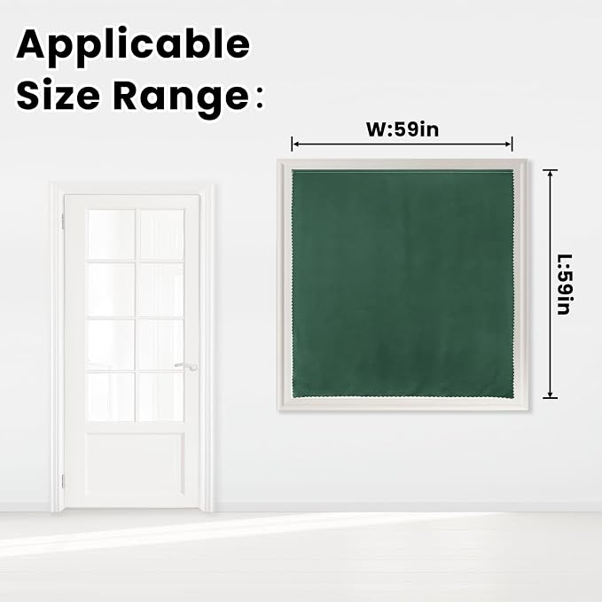 Blackout Curtains for Bedroom Stick On Curtains Window Shades Pull Down - Image 7