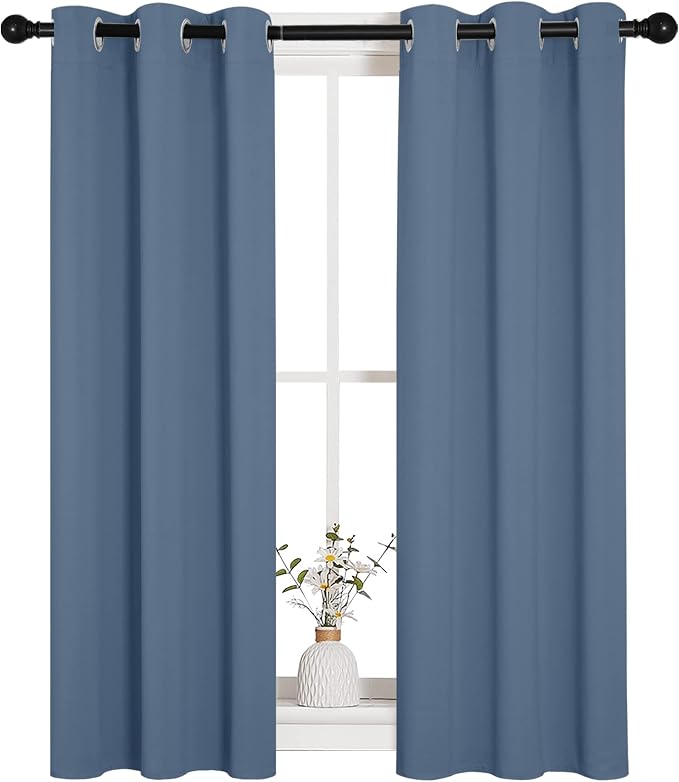 NICETOWN Thermal Insulated Curtains Blackout Draperies, Window Treatment Solid - Image 2