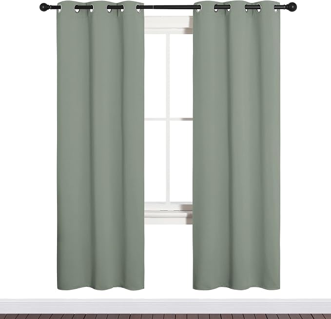 NICETOWN Bedroom Curtain Panels Blackout Draperies, Thermal Insulated Solid - Image 2