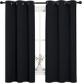 NICETOWN Pitch Black Solid Thermal Insulated Grommet Blackout Curtains/Drapes by NICETOWN