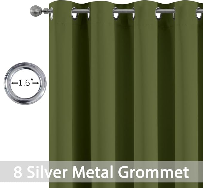 Yakamok Olive Green Blackout Curtains - Image 2