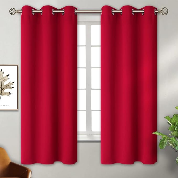 BGment Christmas Room Darkening Curtains 63 Inches Long by BGment