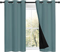 NICETOWN Greyish Blue 100% Blackout Curtains 45 inches Long, 2 Thick Layers by NICETOWN