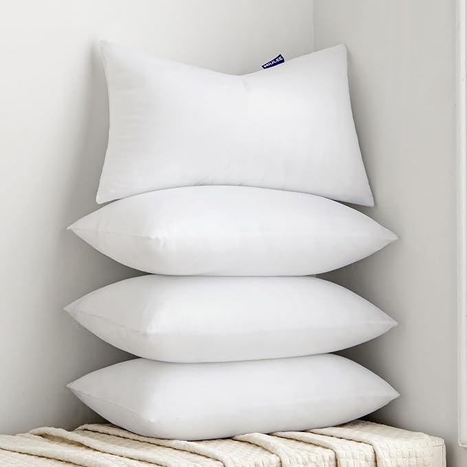 MIULEE Pillow Insert 12x20 Inch Set of 4, Decorative Rectangle Throw Pillow by MIULEE