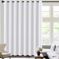 H.VERSAILTEX White Curtains for Sliding Glass Door Room Divider Curtains Noise by HVERSAILTEX