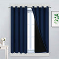 Yakamok 100% Blackout Curtains 45 Inches Long, 2 Thick Layers Total Blackout by Yakamok