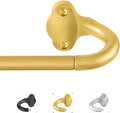 TVWOO Gold Wrap Around Curtain Rods:5/8" Small Blackout Adjustable Window by TVWOO