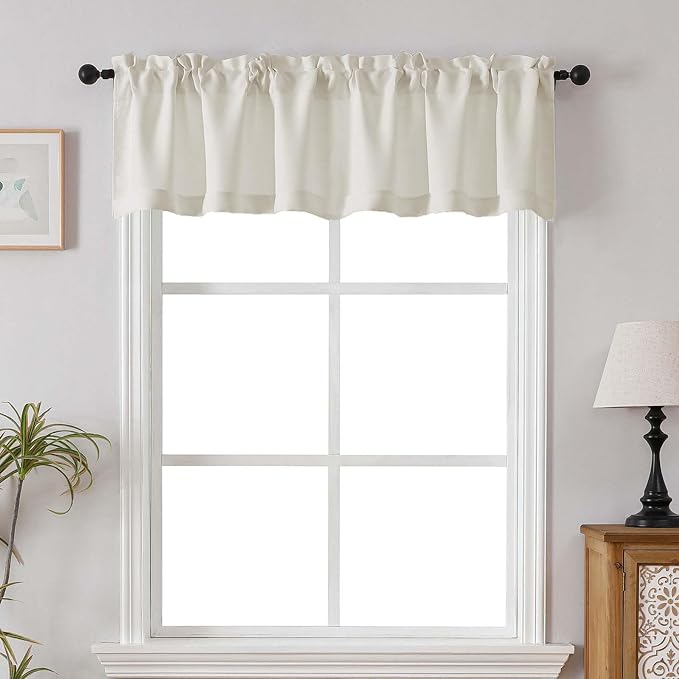 Chyhomenyc Kitchen Valances for Windows, Short Window Valance Curtains for - Image 2
