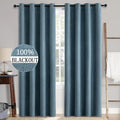 MIULEE 2 Panels Blackout Curtains Polyester Texture Opaque Curtains by MIULEE