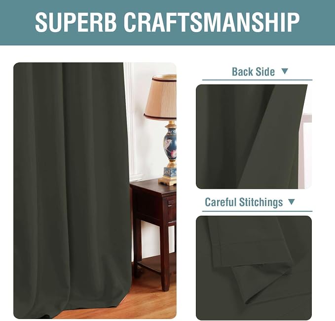 H.VERSAILTEX Blackout Curtain for Living Room Small Window Kitchen Blackout - Image 3