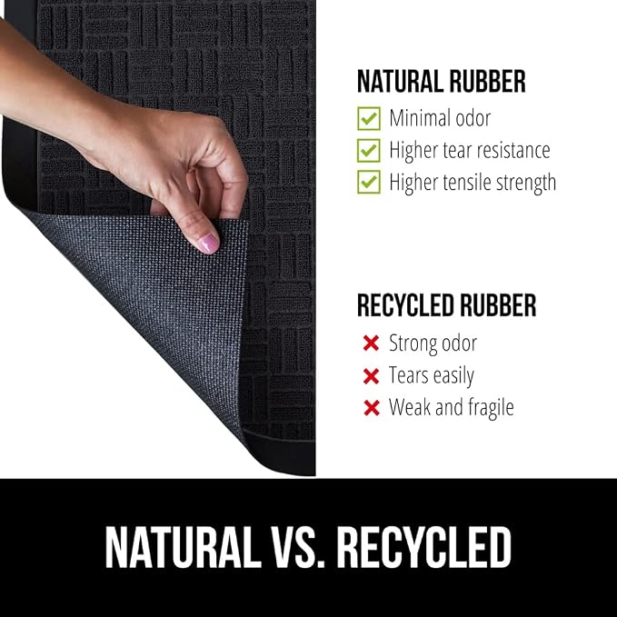 GORILLA GRIP 100% Waterproof All-Season WeatherMAX Doormat US Designed Natural - Image 6