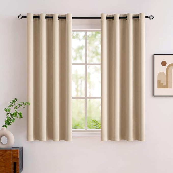 MIULEE Room Darkening Curtains Thermal Insulated Black Out Drapes Solid Window by MIULEE