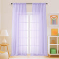 Sheer Curtains for Window 96 Inches Long 2 Panels, Soft Airy Light Filtering by Home