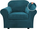 H.VERSAILTEX Rich Velvet Stretch 2 Piece Cover Chair Slipcover Sofa Cover by HVERSAILTEX
