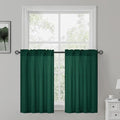 HOMEIDEAS Christmas Non-See-Through Hunter Green Privacy Sheer Curtains by HOMEIDEAS