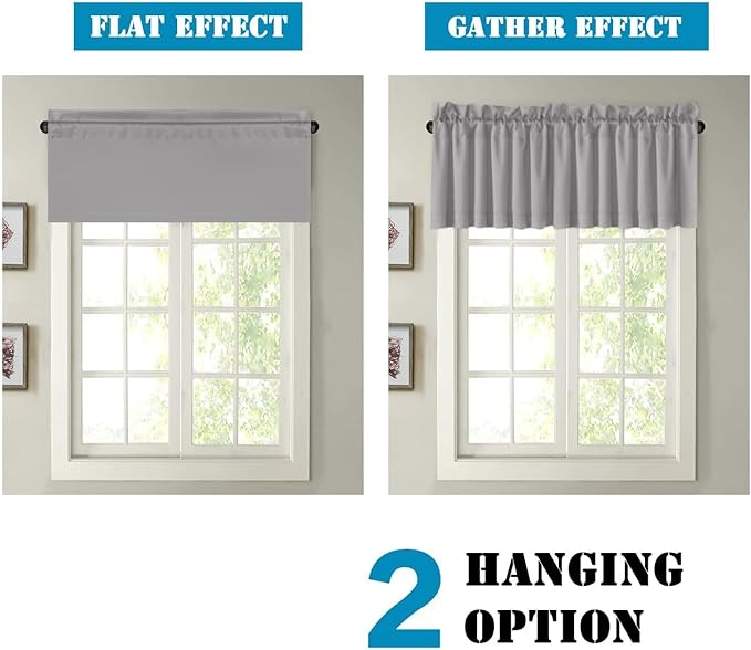 H.VERSAILTEX Blackout Valances for Windows, Kitchen Valance Curtains for Living - Image 6