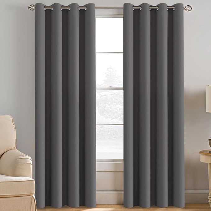 H.VERSAILTEX Blackout Grey Curtains by HVERSAILTEX