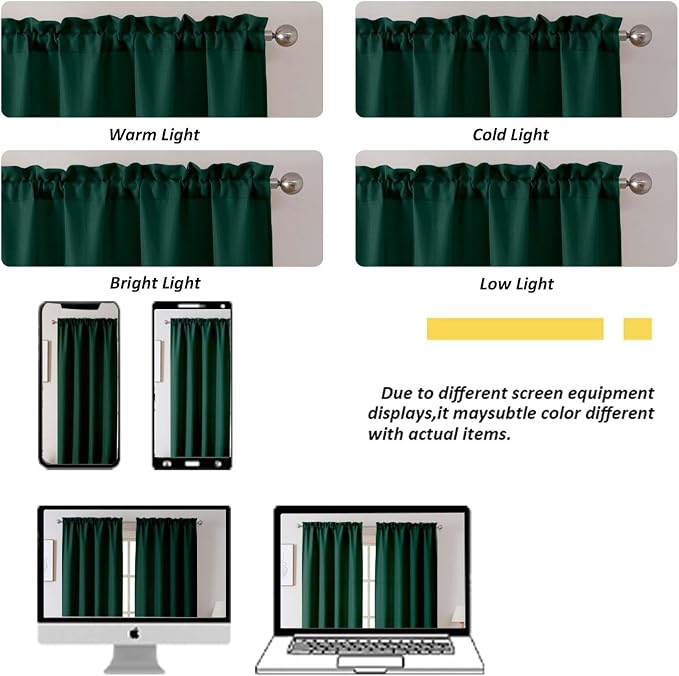 Chyhomenyc Hunter Green Short Curtain Valance - Image 6