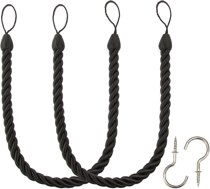 BEL AVENIR Curtain Tiebacks Ropes Tie-Backs, Handmade Curtain Holdbacks by BELAVENIR