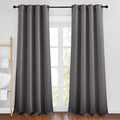 NICETOWN Grey Blackout Bedroom Curtains 96 inches Long, Grommet Thermal by NICETOWN