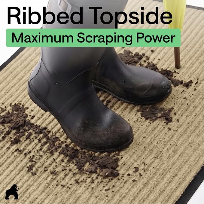 GORILLA GRIP Waterproof Traffic Guard Door Mat, 2 Pack Indoor Outdoor Durable - Image 4