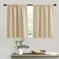 RYB HOME Short Biscotti Beige Curtains by RYBHOME