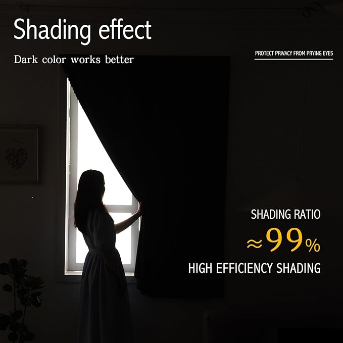 Self Adhesive Curtains, Portable Blackout Curtains Fabric Curtains - Image 4
