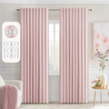 MIULEE Light Pink Back Tab Blackout Curtains 52x72 Inches Long 2 Panels Set | by MIULEE