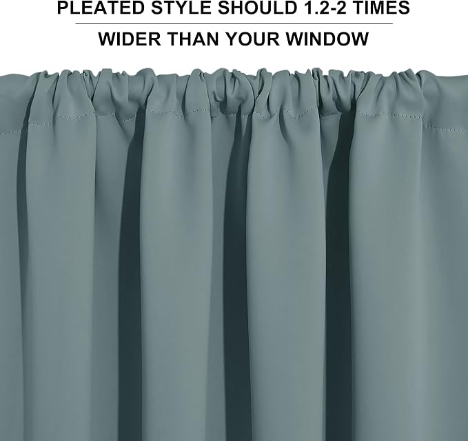 RYB HOME Cafe Blackout Curtains 24 inch Length, RV Curtains - Image 6