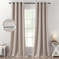 MIULEE Linen Texture Curtains, 2 Pack Blackout Thermal Insulated Khaki by MIULEE