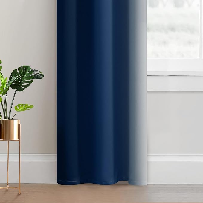 Yakamok Light Blocking Ombre Curtains, Room Darkening Grommet Window Drapes - Image 4