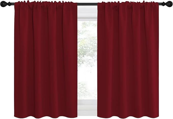 NICETOWN 36 inch Curtains for Small Windows, Thermal Insulated Privacy Short - Image 2